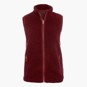 JCrew Burgundy Fleece Vest NWOT